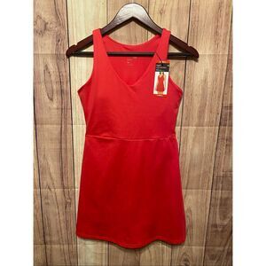 Gap XS NWT Red Gapfit Women's Tank Dress active wear athletic bra pocket